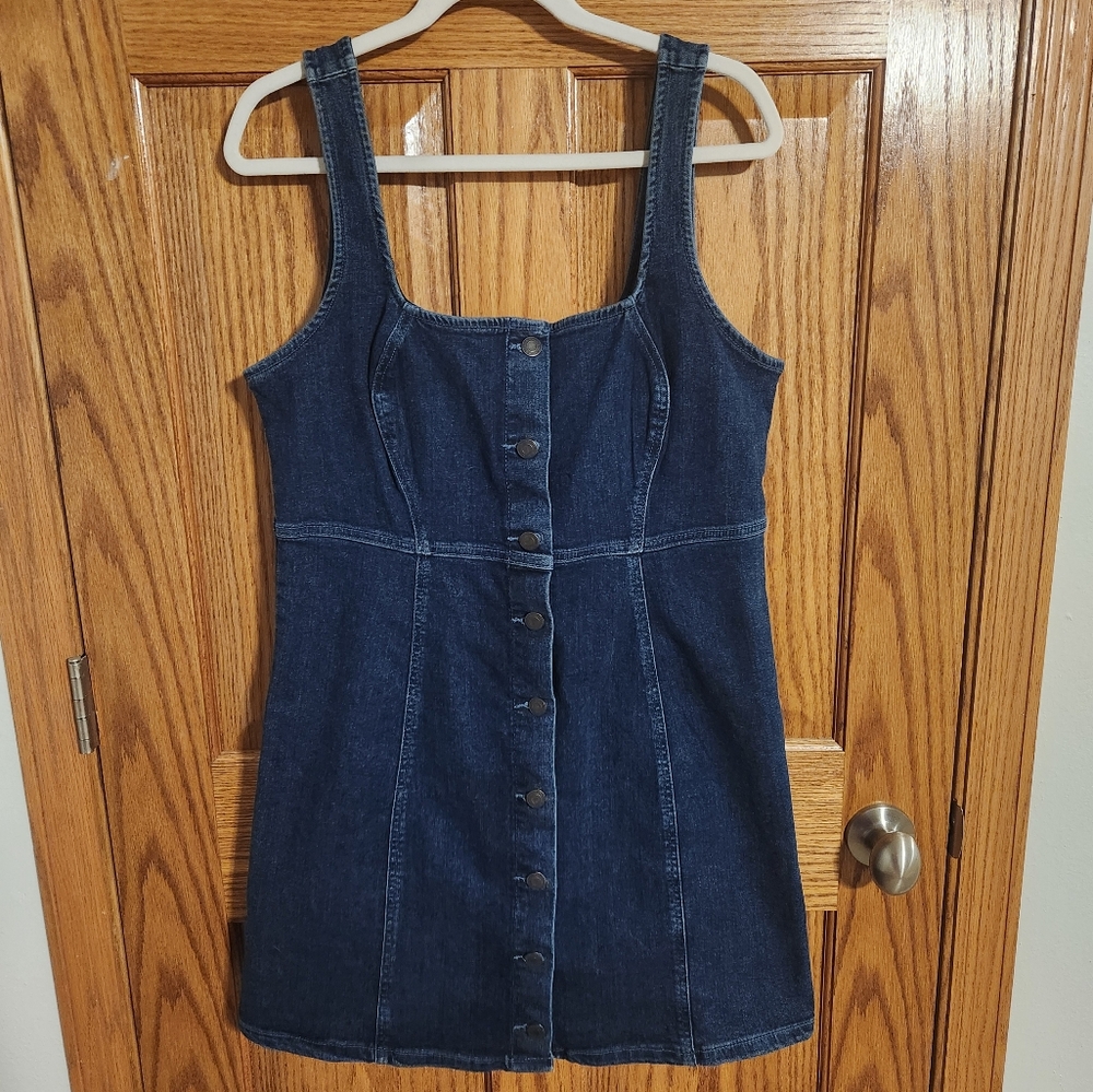 SO Denim Button-Down Dress